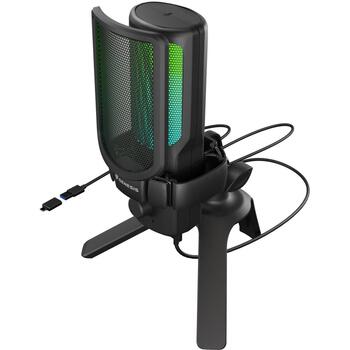Genesis Radium 250 NGM-2352, USB-C, kondensatora mikrofons, kardioīds, -40 dB, 50-16k Hz, RGB, trokšņu samazināšana (NGM-2352)