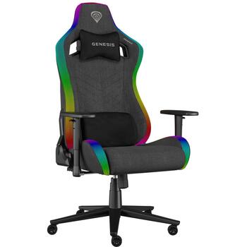 Genesis Trit 660 RGB spēļu krēsls NFG-2246, 150kg, 129-136cm, 60mm, ergonomisks, atmiņas putas, 2D roku balsti, RGB apgaismojums (NFG-2246)
