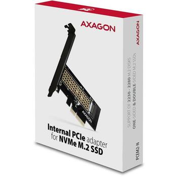Axagon adapteris PCEM2-N PCIe NVMe M.2, 105 x 49 x 8 mm, 0.032 kg, iekļauts zema profila stiprinājums (PCEM2-N)