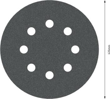 Slīppapīrs,akmenim,PEXGEX D=125mm,K180,5 gab., Ekscentra slīpmašīnām PRO F355 SLĪPDISKS, 2608605118, BOSCH (2608605118)