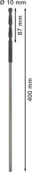 Urbis instal. un veidņiem 10,0x400,0 mm,1.gab., Urbjmašīnām/skrūvgriežiem, perforatora urbjiem PRO WOOD HSS INSTALĀCIJAS URBIS, 2608596336, BOSCH (2608596336)