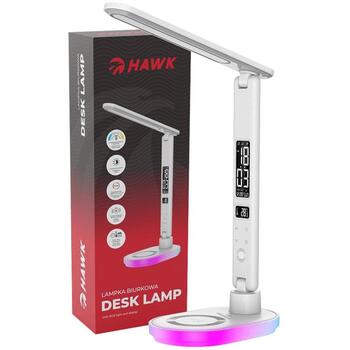 Hawk Настольная лампа HW-LAMP03, 10W, 5 уровней яркости, RGB освещение, будильник, USB выход (HW-LAMP03)