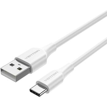 Vention USB 2.0 A Male uz C Male 3A kabelis 1M balts CTHWF, 1m, 3A, 0.48Gbit/s, PVC, Ni pārklājums (CTHWF)