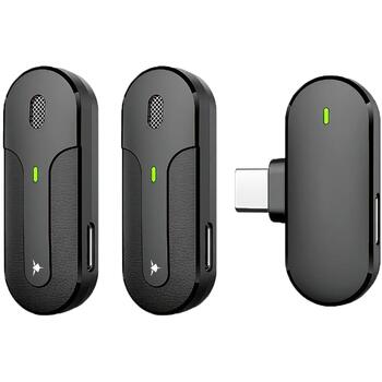 White Shark Piespraužamais mikrofons IKORO, bezvadu, -38 ±3 dB, 20–20,000 Hz, USB Type-C, 0.32m (IKORO)