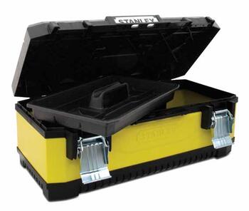 STANLEY 1-95-613 instrumentu kaste, 58x22x29cm, 24.7l, 28kg, metāla-plastmasas, ar paplāti, slēdzama (1-95-613)