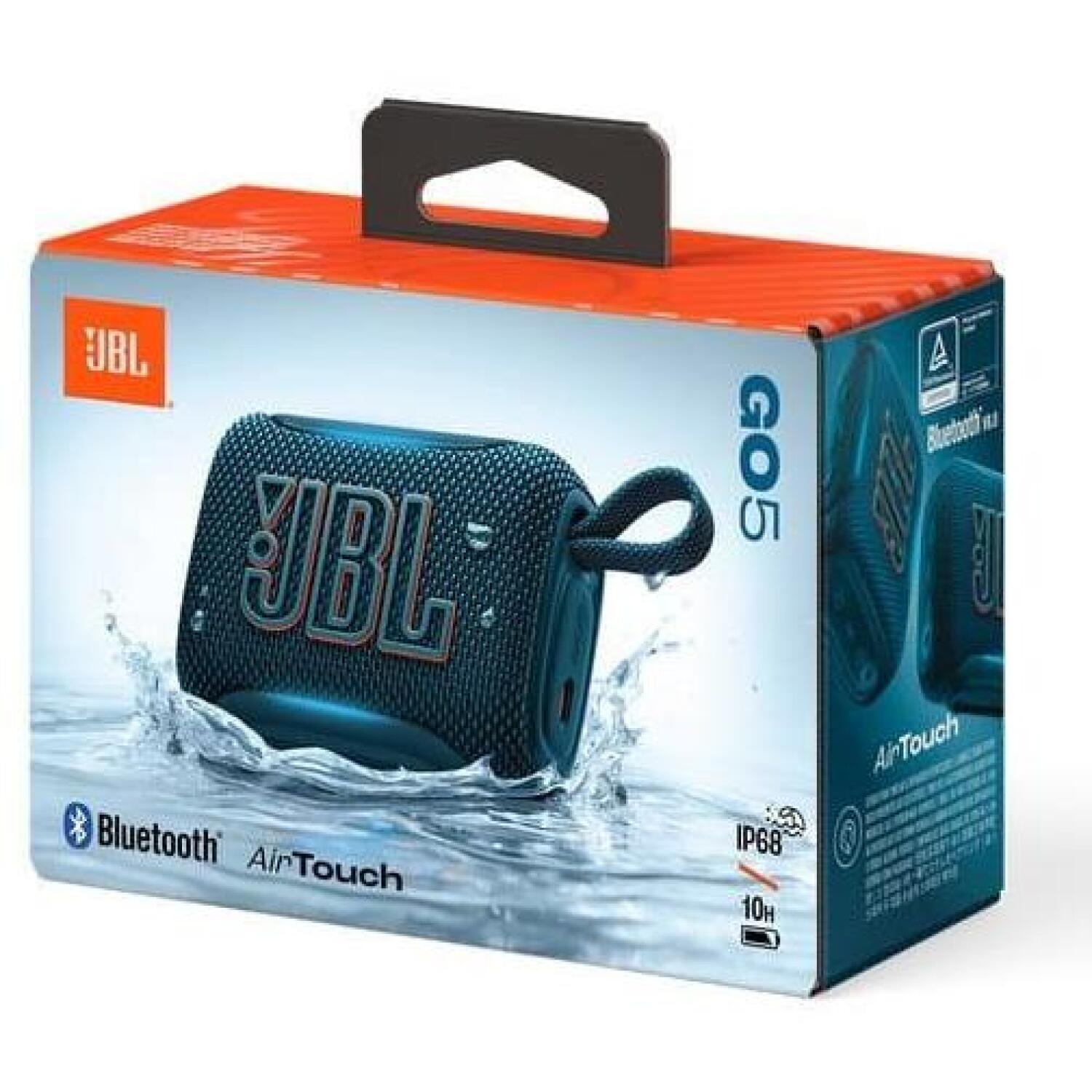 JBL Портативная колонка JBLGO5BLU, 4,8 Вт, 100 Гц - 19 кГц, Bluetooth 6.0, IP68, 8 ч, синий (JBLGO5BLU)