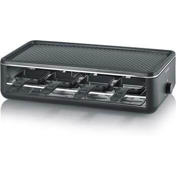 Severin RG 2365 электрический настольный гриль, 1300 Вт, 48x24 см, антипригарный, металл, черный, слив жира (2365)