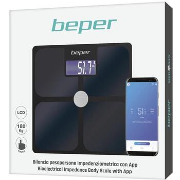 Beper Весы P303BIP050, 2.1kg, 300x300x25mm, LCD, Bluetooth, 2xAAA, автоматическое отключение, масса костей, жировая масса, мышцы (P303BIP050)