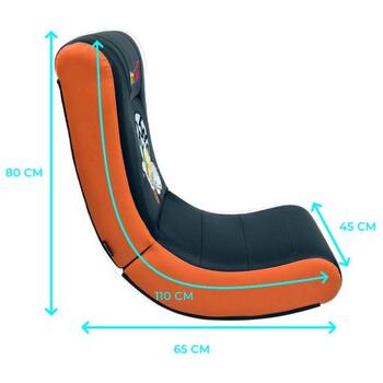 Subsonic Игровое кресло-качалка SA5729-D1, 80см, 10кг, черный/оранжевый, синтетическая кожа, функция качания (SA5729-D1)