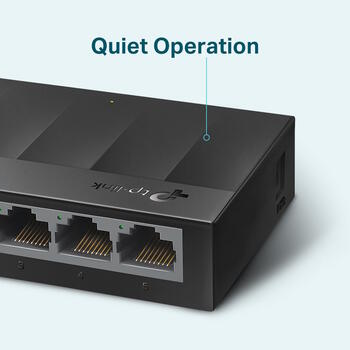 Сетевой коммутатор 5 × Gigabit 10/100/1000 Mbps RJ45 неуправляемый LS1005G 5 × 10/100/1000 Mbps Auto MDI MDIX без вентилятора Черный TP-Link (LS1005G)