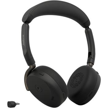 Jabra гарнитура Evolve3 65 Flex MS 36699-999-889, USB-C, Bluetooth 5.3, 20-20000 Гц, 30 м, 80 ч, 6 микрофонов, ANC, черный (36699-999-889)