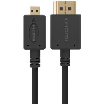 Gembird HDMI kabelis 1.8m CC-HDMID-6, HDMI Type A, HDMI Type D, zelta kontakts, melns (CC-HDMID-6)
