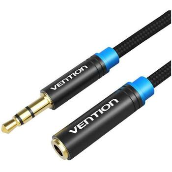 Vention аудиокабель 3.5mm, VAB-B06-B500-M, 5м, черный (VAB-B06-B500-M)