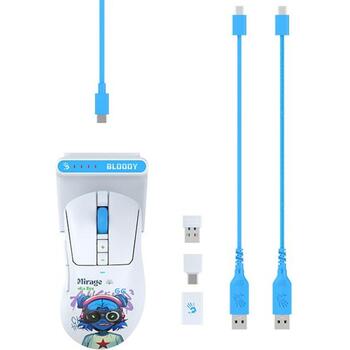 A4Tech Мышь A4TMYS47745, 300 мАч, 75ч, 8 кнопок, 20000 CPI, RGB подсветка, беспроводная, USB-C зарядка (A4TMYS47745)