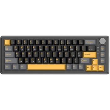 White Shark EXCALIBUR M GK-009151, 67 taustiņu mehāniskā tastatūra, 65%, melna, 4000mAh, Bluetooth, RF 2.4GHz, USB, 1.8m, RGB (EXCALIBUR-M-B-US)