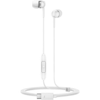 Sennheiser austiņas CX 80U 800151, 28 Ω, 17-20 kHz, 119 dB, USB-C, 1.2 m, 9.7 mm, balts, ar mikrofonu, ieliekamās, vadu (800151)