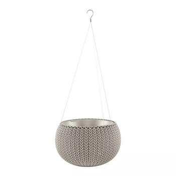 Keter Cozy S подвесной цветочный горшок 29201493506, 28x28x18см, 3.2л, бежевый, с комплектом для подвешивания (29201493506)