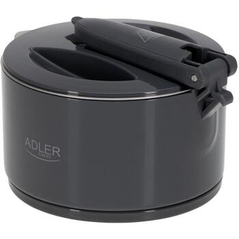 Adler Силиконовый дорожный чайник AD 1377g, 600 W, 0.6 L, Силикон, Серый, Складной, Автоотключение, Откидная крышка (AD 1377g)
