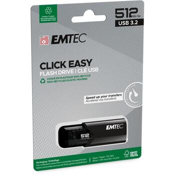 Emtec Click Easy B110 ECMMD512GB113, 512GB, 20Mb/s чтение, 10Mb/s запись, USB 3.2 Type-A, пластик, черный (ECMMD512GB113)
