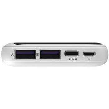 Navitel PWR10 MX White, 10000mAh, 3.7V, 37Wh, 2xUSB-A, divvirzienu USB-C, mikro-USB, aizsardzība pret pārlādēšanu (PWR10 MX White)