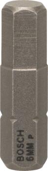 Skrūvgrieža uzgaļi Extra Hard, S2 tērauds, HEX6, 25mm, 3gab, 2607001728, BOSCH (2607001728)