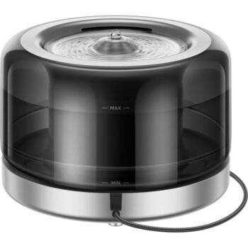 Mova mājdzīvnieku dzeramā strūklaka WF20 Pro PWB10A, 3 L, 304 nerūsējošais tērauds, melna, daudzslāņu filtrācija, bezvadu sūknis (PWB10A)