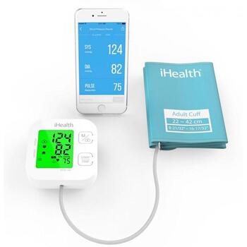 Ihealth asinsspiediena monitors Track KN-550BT, automātisks, 4 baterijas, bezvadu Bluetooth savienojums (KN-550BT)