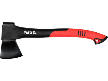 Yato топор YT-80072, 900 г, 450 мм, 47-55 HRC, DIN 7287, кованое полотно, закаленное, TPR рукоять, сталь (YT-80072)
