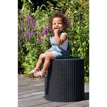 Keter Cool Stool 29200045939, 43.7x43.7x44.3cm, скамейка 3-в-1, ведро для льда, устойчив к УФ (29200045939)