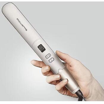 Rowenta matu taisnotājs SF4633F0, 210 °C, 8 sildīšanas līmeņi, keramikas sildīšanas sistēma, jonu funkcija, bēšs (SF4633F0)