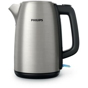 Philips чайник HD9351/90 1.7L 2020W нержавеющая сталь, без проводов, индикатор уровня воды, фильтрация, 360° основание (HD9351/90)