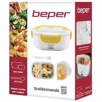 Beper Elektriskā pusdienu kārba 90.920G, 40W, 1L, 450ml, PTC, noņemams trauks, darbības gaisma, rokturis (90.920G)