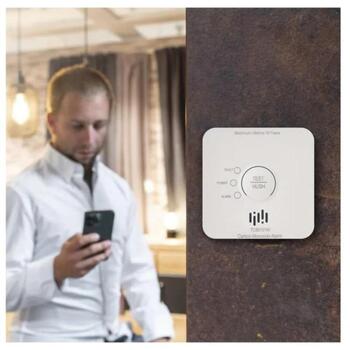 Emos CO детектор TCS0101W P56400S, 93 × 30 × 93 мм, Wi-Fi, 10 лет, 15–93 %, IP30, 2 × 1,5 V AA, Android, iOS, память тревог (P56400S)