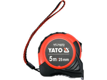 Yato Mērlente YT-71072, 5m, 25mm, tērauda, II klase, ABS korpuss, TPR gumija, fiksācijas klipsis (YT-71072)