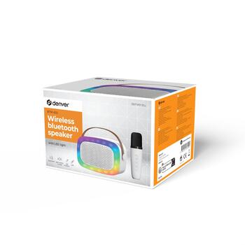 Denver BTM-610 111151020790, Bluetooth-колонка, 100 Вт, 1200 мАч, 3 ч, LED, микрофон, AUX, USB, MicroSD (111151020790)