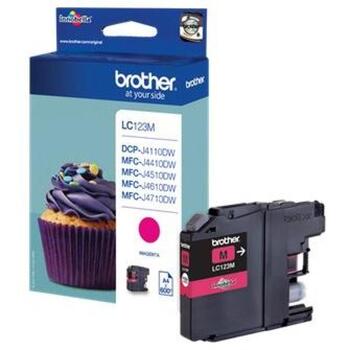 Brother чернильный картридж LC123M, 600 страниц ISO/IEC 24711, пурпурный, повышенной емкости, оригинальный, Innobella (LC123M)