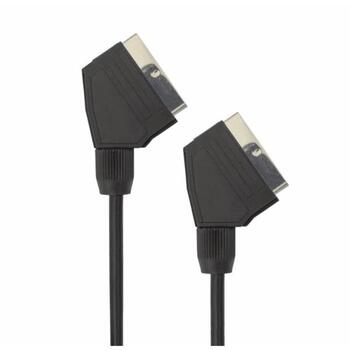 Sbox SCART 21-PIN M/M 1.5m SCART15, 1,5м, никелированные, 21 x 6/0,1 мм, черный (SCART15/R)