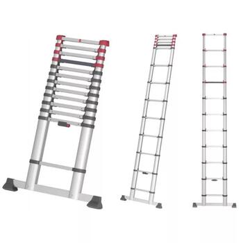 HAILO 037113091 T80 FlexLine teleskopiskās kāpnes, alumīnijs, 9 pakāpieni, 340cm, 150kg, 94-264cm (037113091)