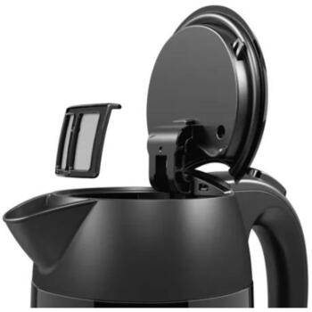 Bosch Чайник DesignLine TWK3P423, 2400 W, 1.7 L, нержавеющая сталь, 360° вращающаяся база, черный (TWK3P423)