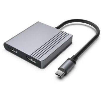 Gembird адаптер USB-C на HDMI/USB3 3-в-1 A-CM-COMBO3-04, 2 HDMI, 2 USB-C, 1 USB 3.0, 0.18 м кабель (A-CM-COMBO3-04)