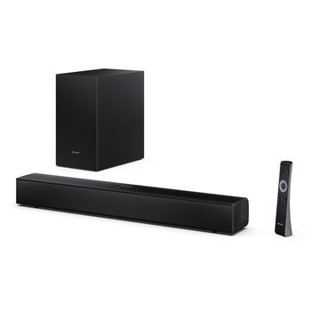 Sharp Компактная 2.1 Звуковая панель с беспроводным сабвуфером HT-SBW121, 240 Вт, Bluetooth, беспроводное соединение, черный (HT-SBW121)