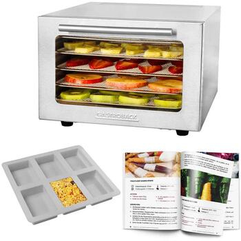 Gastroback Сушилка для фруктов 46604, 400W, 20-90°C, 5 нержавеющих стальных поддонов, 24ч таймер, сенсорная панель (46604)