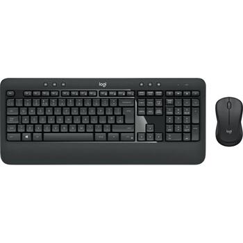 Logitech bezvadu tastatūras un peles komplekts MK545 920-008923, 10m, RF, membrāna, QWERTY, lāzera pele, melna (920-008923)