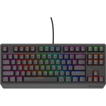 Genesis THOR 230 механическая игровая клавиатура, NKG-2076, USB, Outemu Red, 25 режимов подсветки, RGB, черный (NKG-2076)