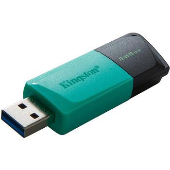 Kingston USB флеш-накопитель DTXM/256GB, 256 GB, USB 3.2 Gen 1, черный/теал, 1 шт, -20 - 85 °C, 0 - 60 °C (DTXM/256GB)