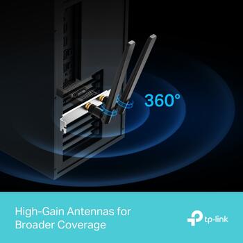 TP-Link Archer TX55E AX3000 Wi-Fi 6 Bluetooth 5.2 PCIe адаптер 2402 Mbps 574 Mbps Антенны Чёрный (ARCHERTX55E)