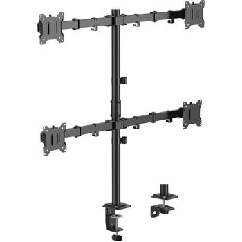 Sbox Крепление для монитора LCD-352/4-3, 4x10кг, 17''-32'', VESA 75x75/100x100, наклон +45°/-45°, поворот +90°/-90° (LCD-352/4-3)