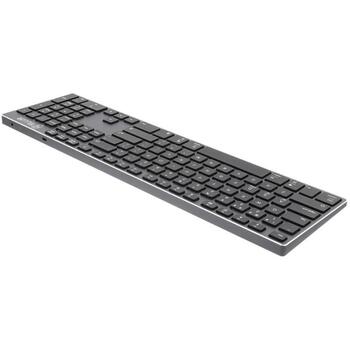 Tellur Shade Wireless Slim Keyboard TLL491121, 3x подключения, 350mAh, Bluetooth, 120ч работы, 10м диапазон, алюминий (TLL491121)