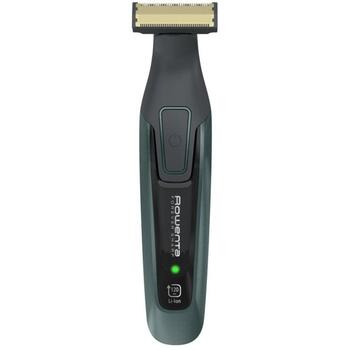 Rowenta TN6044E0 беспроводной триммер для бороды, 6 ступеней длины, влажное и сухое использование, черный/зеленый (TN6044E0)