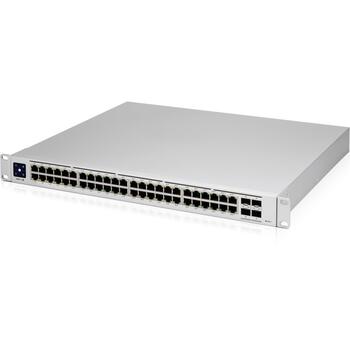 Ubiquiti UniFi Pro коммутатор USW-Pro-48-POE, 48xRJ-45 Gigabit, 600W PoE, 1U, L2/L3, CE, FCC, IC (USW-PRO-48-POE)